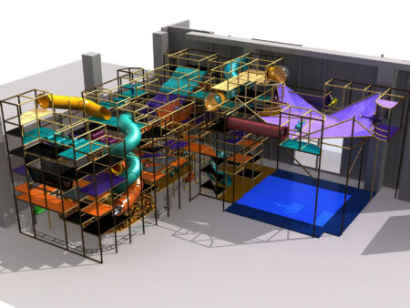 Buy Indoor Playground Equipment GPS271 -(Indoor Playsystem Size) 28 ft. H x 52 ft. W x 60 ft.