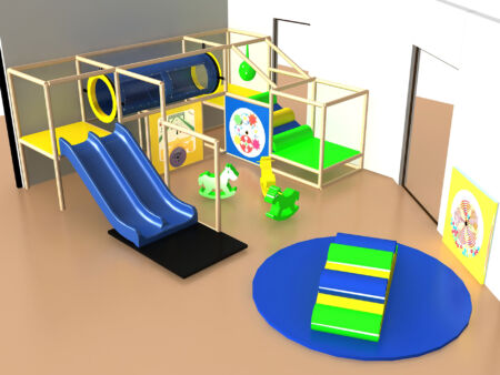 Buy Indoor Playground Equipment GPS444 -(Indoor Playsystem Size) 7 ft. H x 16 ft. W x 12 ft.