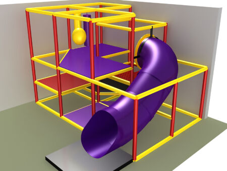 Buy Indoor Playground Equipment GPS468 -(Indoor Playsystem Size) 8 ft. H x 12 ft. W x 12 ft.