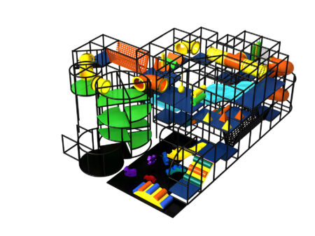Buy Indoor Playground Equipment GPS484 -(Indoor Playsystem Size) 15 ft. H x 36 ft. W x 44 ft.