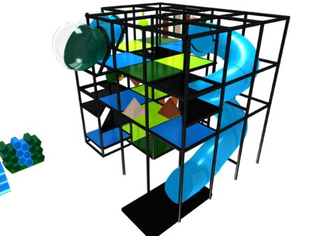 Buy Indoor Playground Equipment GPS497 - 15 ft. H x 16 ft. W 16 ft.