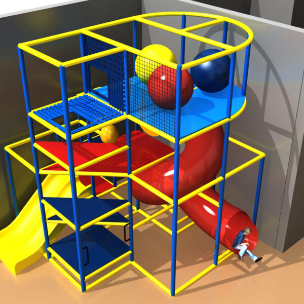Indoor Playground Equipment GPS920 – (Indoor Playsystem Size) 15 ft. H x 32 ft. W x 28 ft.