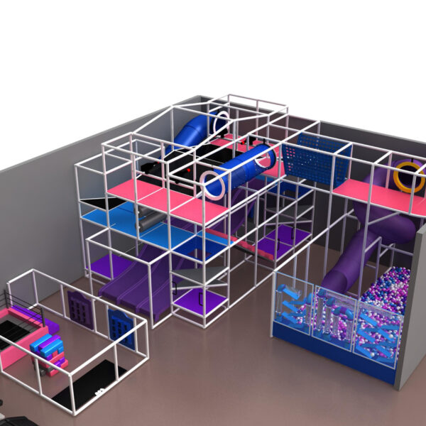 Parque de juegos interior GPS921 – (Tamaño del sistema de juego interior) – 15 pies de alto x 12 pies de ancho x 12 pies.