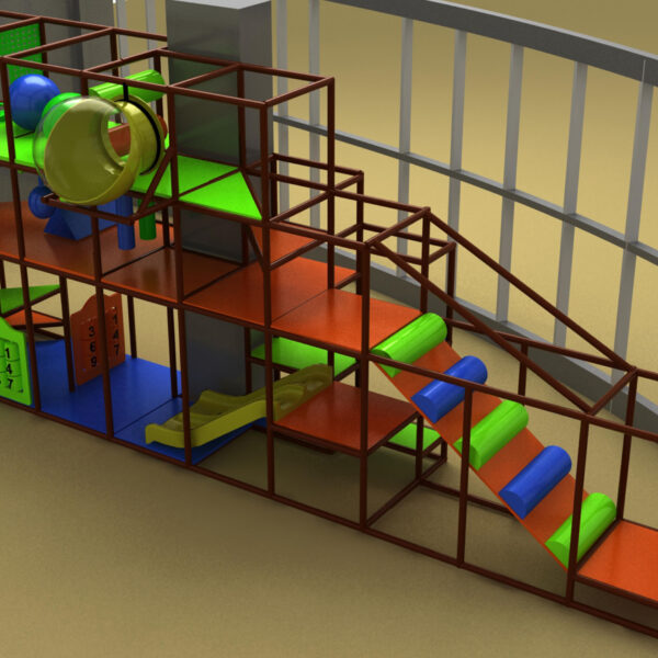 Indoor Playground GPS925 – (Indoor Playsystem Size) – 15 ft. H x 36 ft. W x 10 ft.