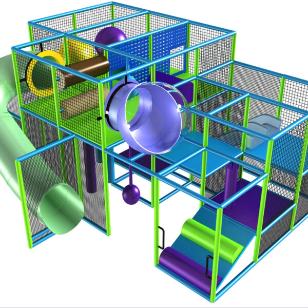 Indoor Playground GPS929 – (Indoor Playsystem Size) – 10 ft. H x 20 ft. W x 16 ft.