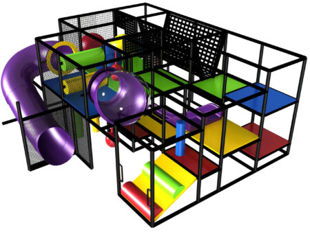 Indoor Playground GPS935 - (Indoor Playsystem Size) - 9 ft. H x 20 ft. W x 18 ft.