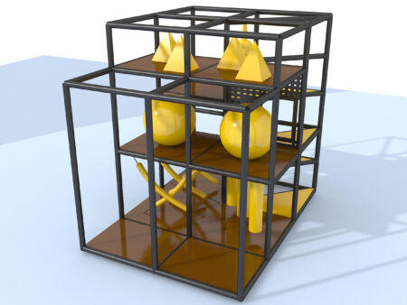 Indoor Playground GPS951 - (Indoor Playsystem Size) - 10 ft. H x 8 ft. W x 8 ft.