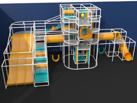 Indoor Playground GPS953 - (Indoor Playsystem Size) - 15 ft. H x 24 ft. W x 44 ft.