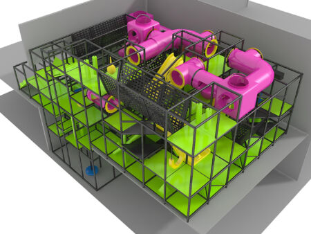 Indoor Playground GPS955 - (Indoor Playsystem Size) - 26 ft. H x 34 ft. W x 36 ft.