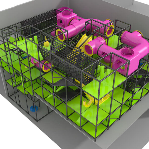 Indoor Playground GPS955 – (Indoor Playsystem Size) – 26 ft. H x 34 ft. W x 36 ft.