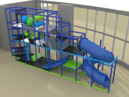 Indoor Playground GPS956 - (Indoor Playsystem Size) - 19 ft. H x 32 ft. W x 6 ft.