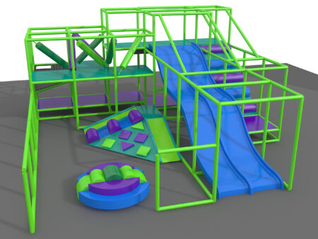 Indoor Playground GPS964 - (Indoor Playsystem Size) - 11 ft. H x 22 ft. W x 24 ft.