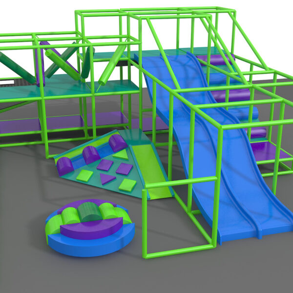Indoor Playground GPS964 – (Indoor Playsystem Size) – 11 ft. H x 22 ft. W x 24 ft.