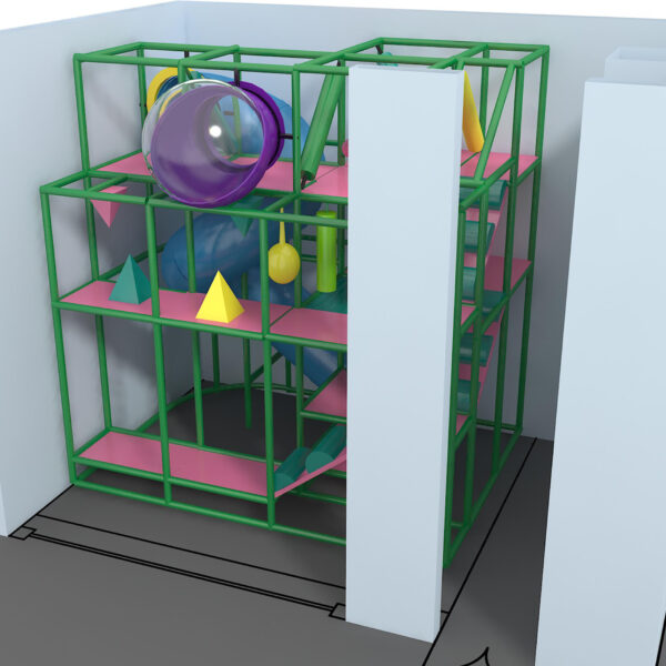 Indoor Playground GPS972 – (Indoor Playsystem Size) – 15 ft. H x 12 ft. W x 15 ft.