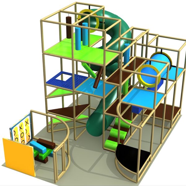 Parque infantil interior GPS1050 – 15 pies de alto x 16 pies de ancho x 14 pies.