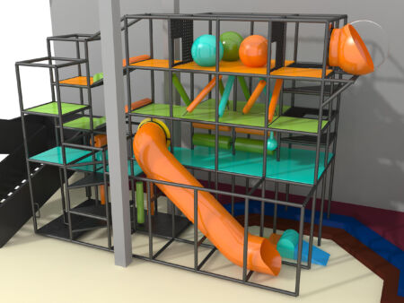 Indoor Playground GPS1019 - 19 ft. H x 28 ft. W x 12 ft.