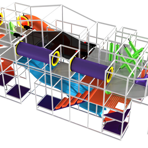 Indoor Playground GPS1028 – 19 ft. H x 16 ft. W x 43 ft.