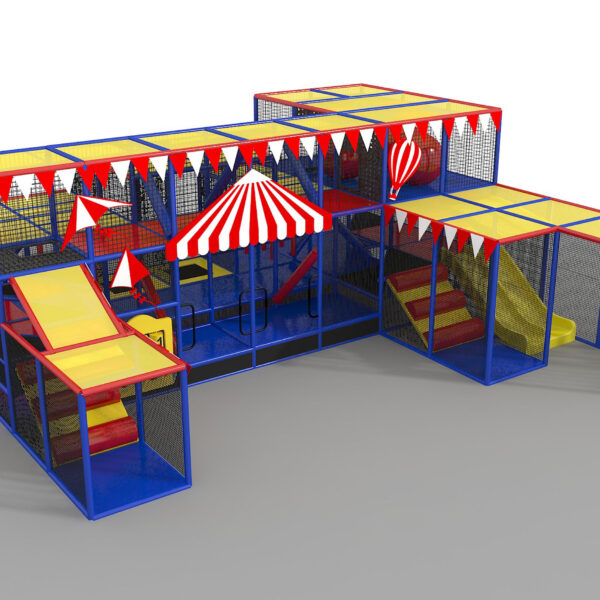 Indoor Playground GPS986 – 12 ft. H x 28 ft. W x 24 ft.