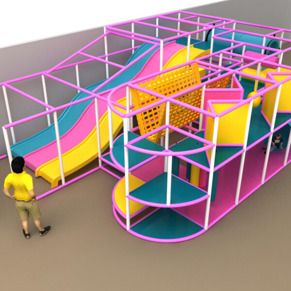 Parque infantil interior GPS989 – 10 pies de alto x 20 pies de ancho x 32 pies.