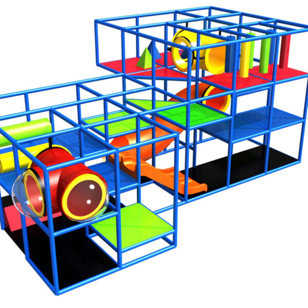 Parque infantil interior GPS997 – 11 pies de alto x 24 pies de ancho x 12 pies.