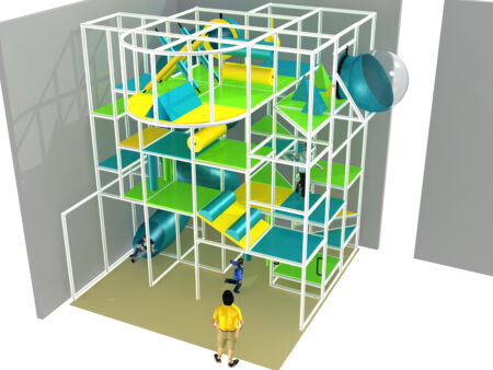 Indoor Playground GPS1124 - 19 ft. H x 16 ft. W x 16 ft.
