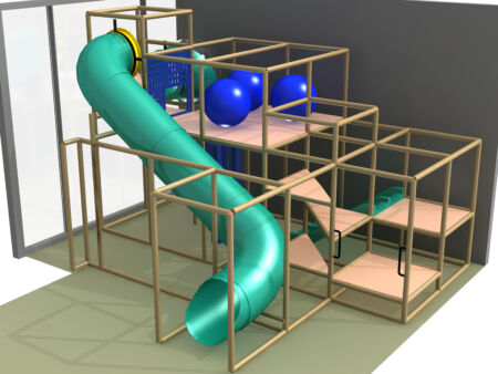 Indoor Playground GPS1091 - 13 ft. H x 20 ft. W x 16 ft.