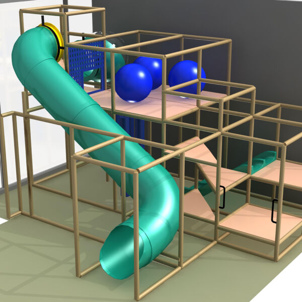 Indoor Playground GPS1091 – 13 ft. H x 20 ft. W x 16 ft.