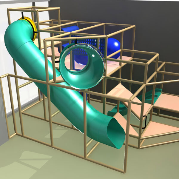Indoor Playground GPS240 – 13 ft. H x 12 ft. W x 20 ft.