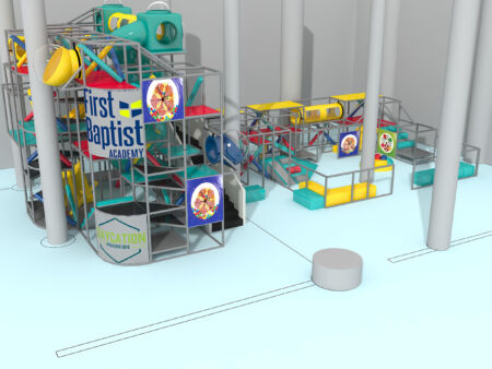 Indoor Playground GPS1008 - 23 ft. H x 58 ft. W x 24 ft.