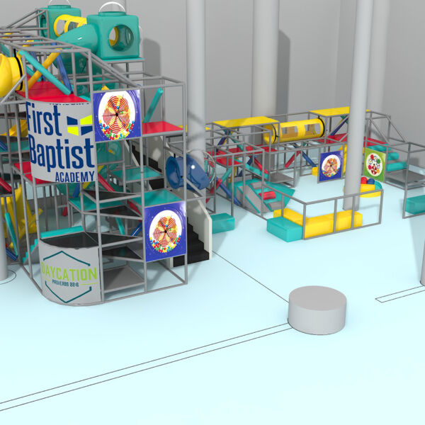 Indoor Playground GPS1008 – 23 ft. H x 58 ft. W x 24 ft.