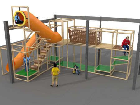 Indoor Playground GPS1148 - 14 ft. H x 28 ft. W x 16 ft.