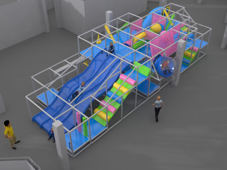 Indoor Playground GPS1152 - 10 ft. H x 44 ft. W x 16 ft.
