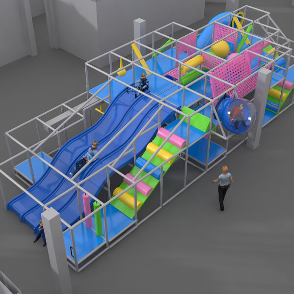 Parque infantil interior GPS1152 – 10 pies de alto x 44 pies de ancho x 16 pies.