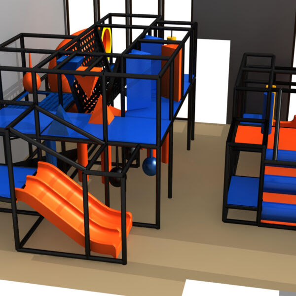 Parque infantil interior GPS1168 – 9 pies de alto x 11 pies de ancho x 20 pies.