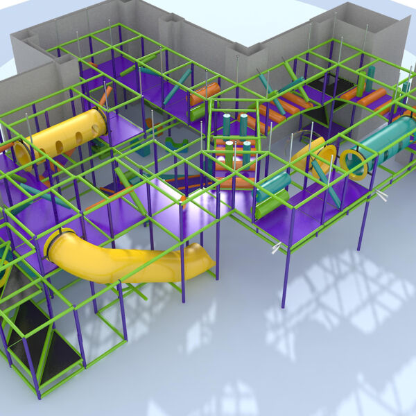 Indoor Playground GPS969 – 11 ft. H x 34 ft. W x 48 ft.