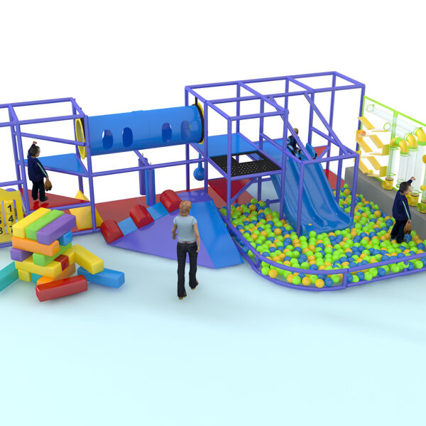 Indoor Playground GPS1179A – 8 ft. H x 28 ft. W x 16 ft.