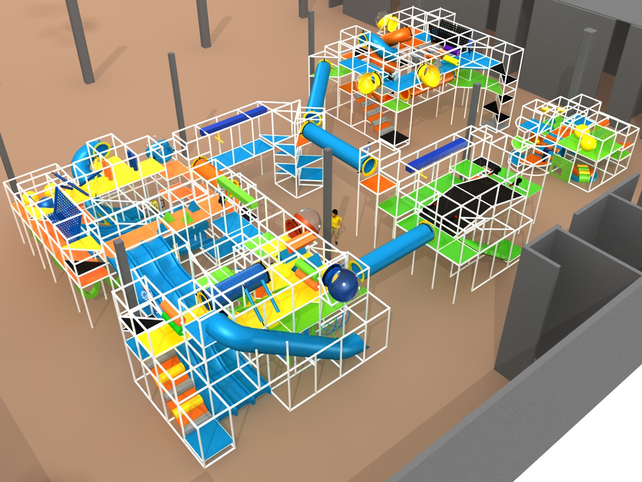Indoor Playground GPS 1224 - 92ft. H x 17ft. W x 56ft. L