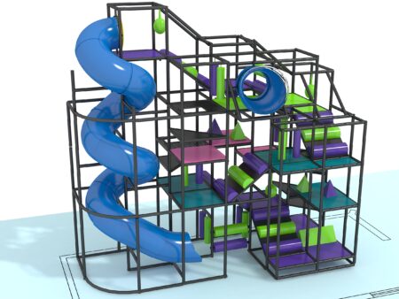 Indoor Playground GPS 1243 - 23ft. H x 10ft. W x 24ft. L