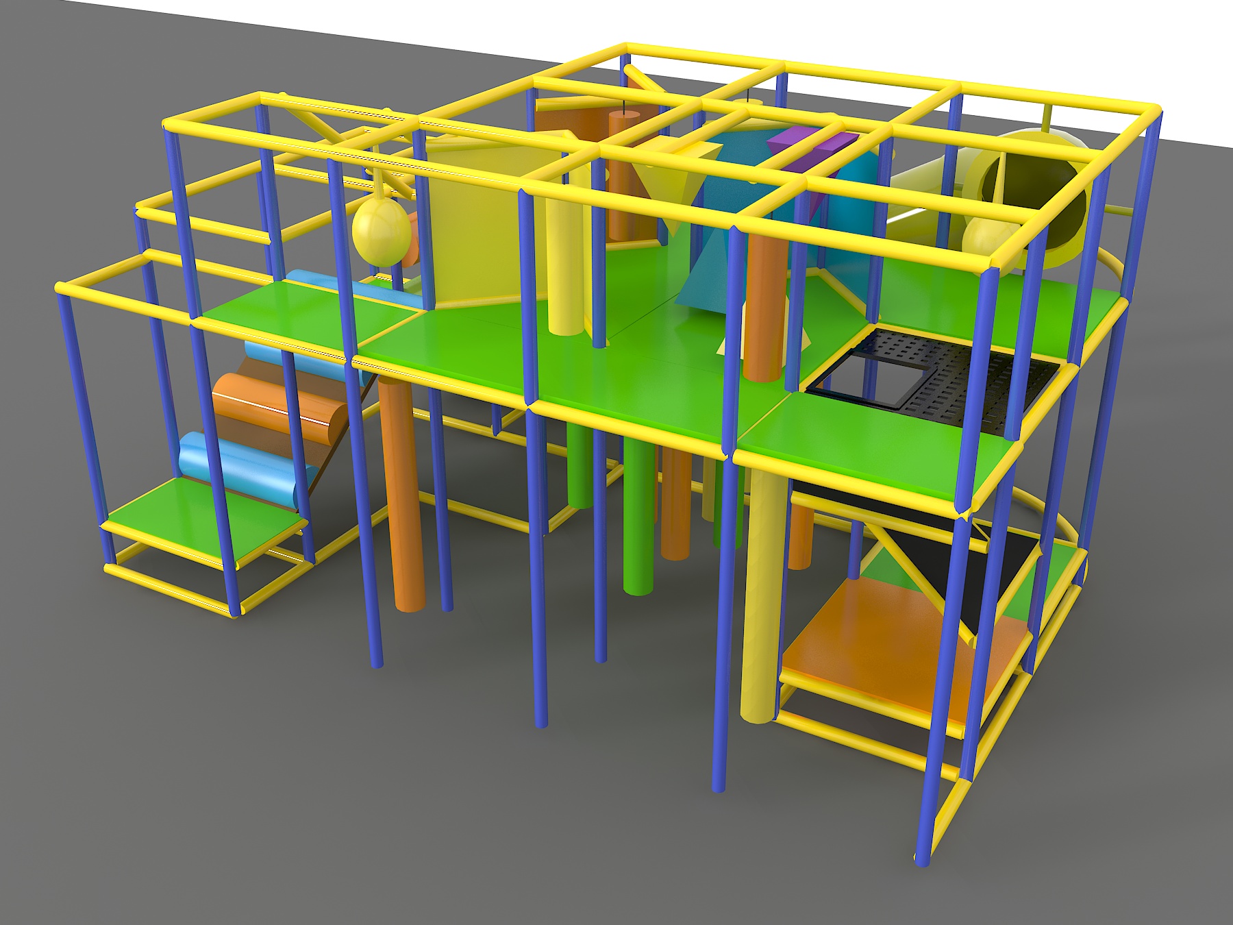 Indoor Playground GPS 1203 - 20ft. H x 11ft. W x 14ft. L