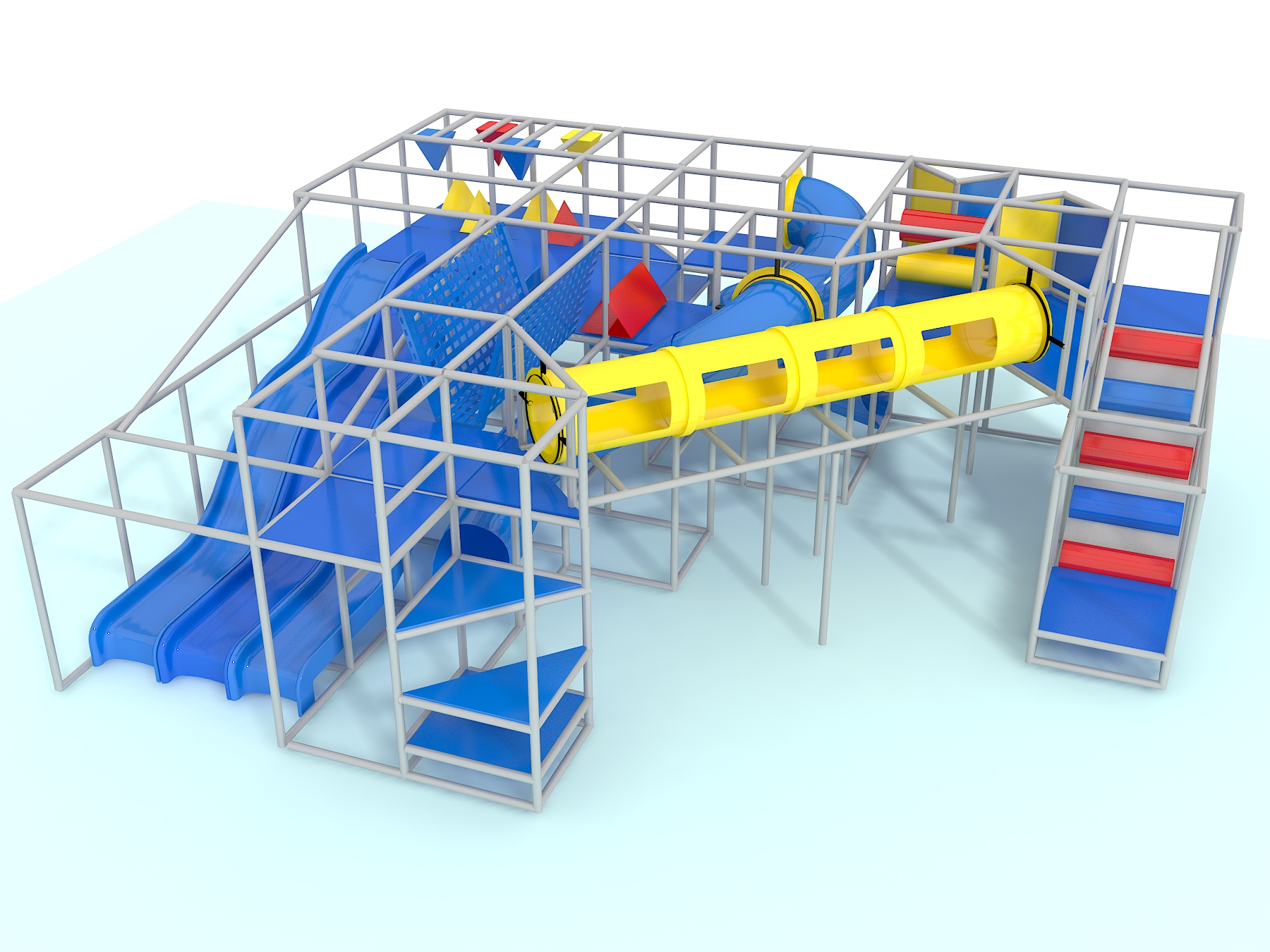 Indoor Playground GPS 1214 - 28ft. H x 11ft. W x 32ft. L