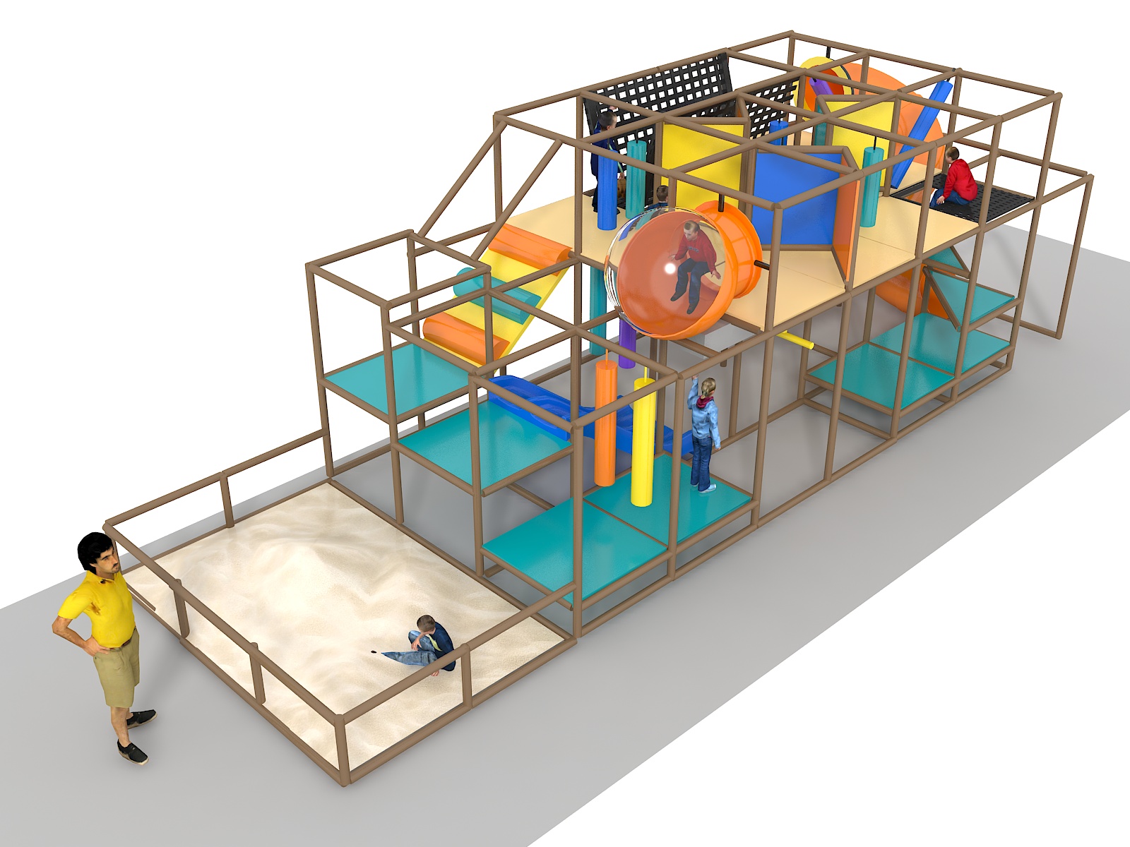 Indoor Playground GPS1209 - 11 ft. H x 36 ft. W x 12 ft.