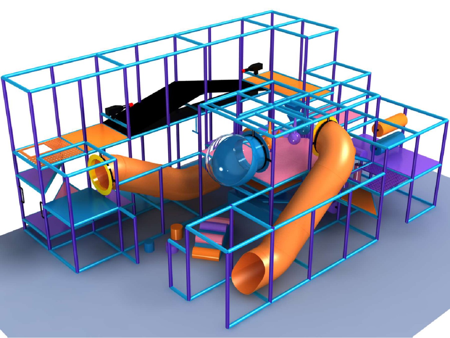 Indoor Playground GPS 1238 - 28ft. H x 13ft. W x 20ft. L