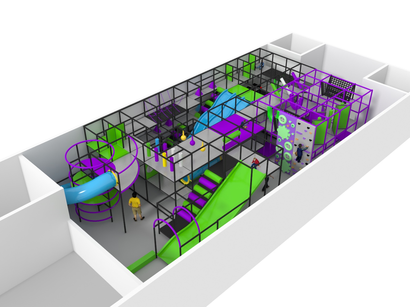 Indoor Playground GPS 1239 - 62ft. H x 13ft. W x 30ft. L