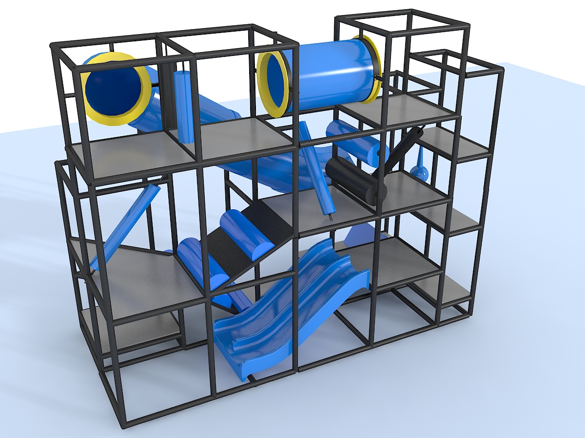 Indoor Playground GPS 1261 - 8ft. H x 15ft. W x 18ft. L