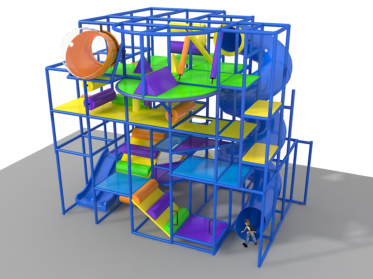 Indoor Playground GPS 1242 - 16ft. H x 19ft. W x 20ft. L