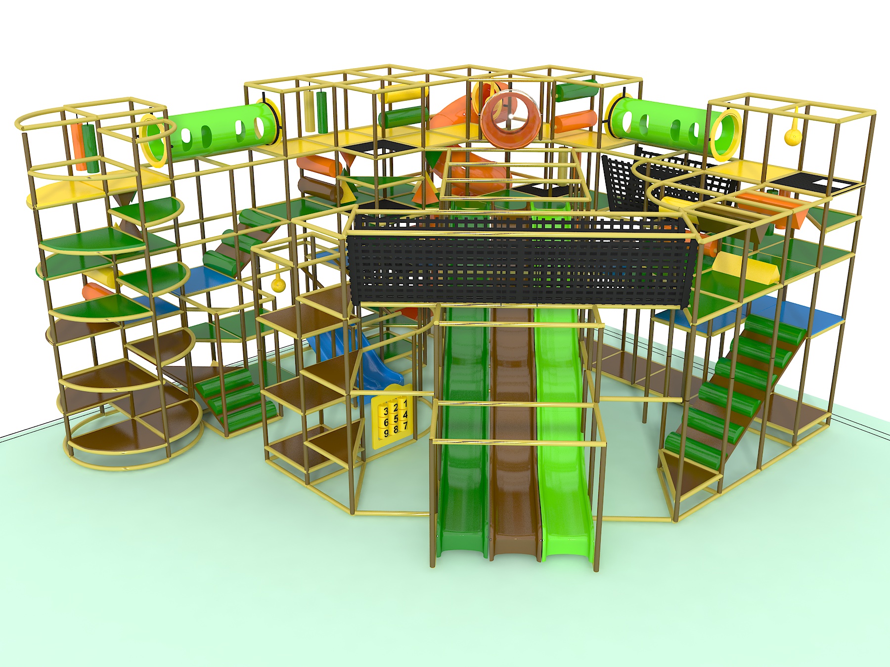 Indoor Playground GPS 1219 - 36ft. H x 19ft. W x 32ft. L