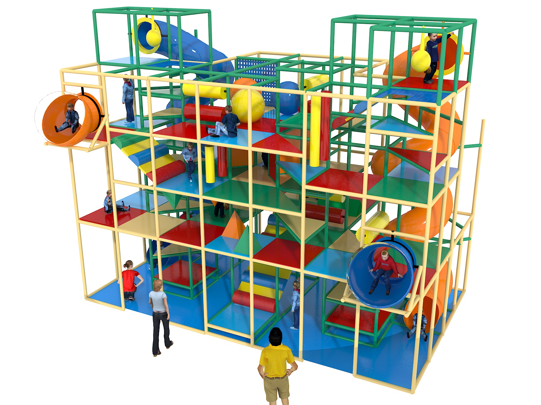 Indoor Playground GPS 1204 - 16ft. H x 23ft. W x 18ft. L