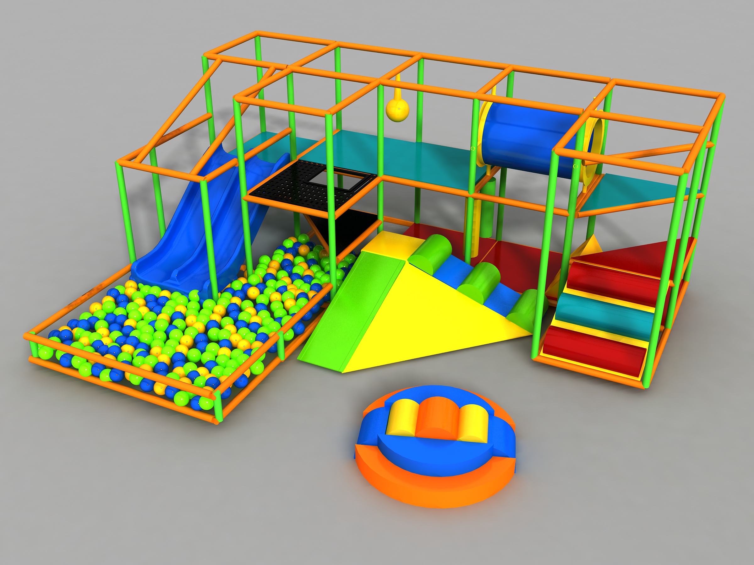 Indoor Playground GPS 1207 (Toddler Focus) - 8ft. H x W 16ft. x 20ft. L
