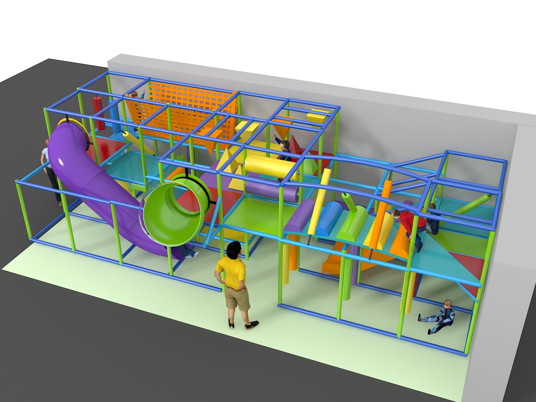 Indoor Playground GPS1212 - 9 ft. H x 32 ft. W x 12 ft.