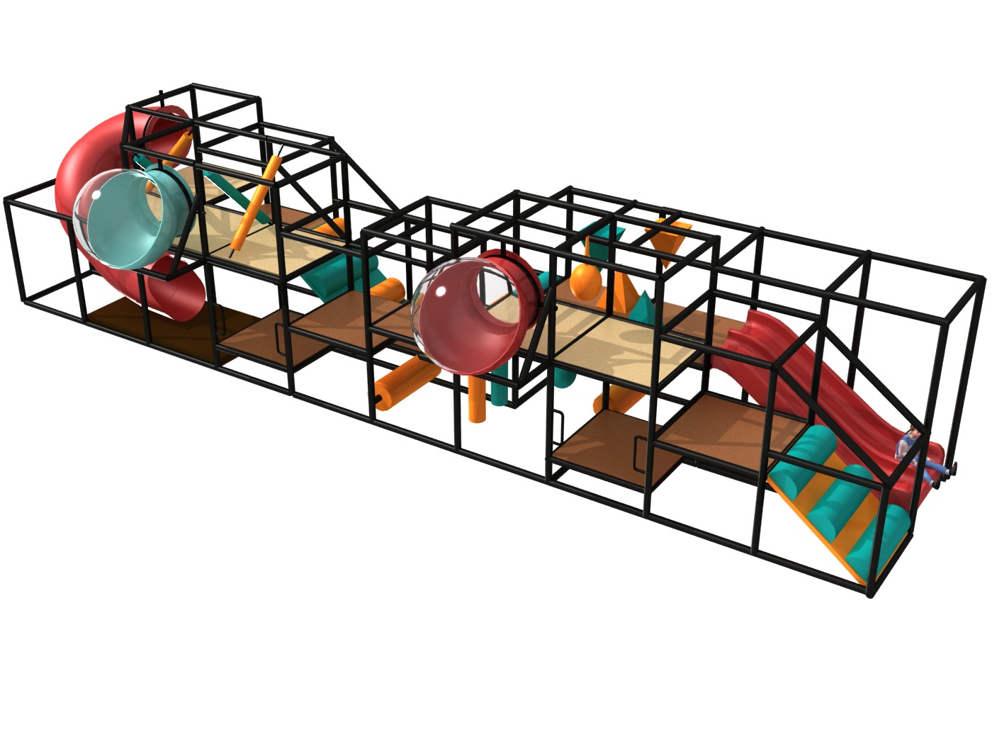 Indoor Playground GPS 1231 - 9ft. H x 8ft. W x 40ft. L
